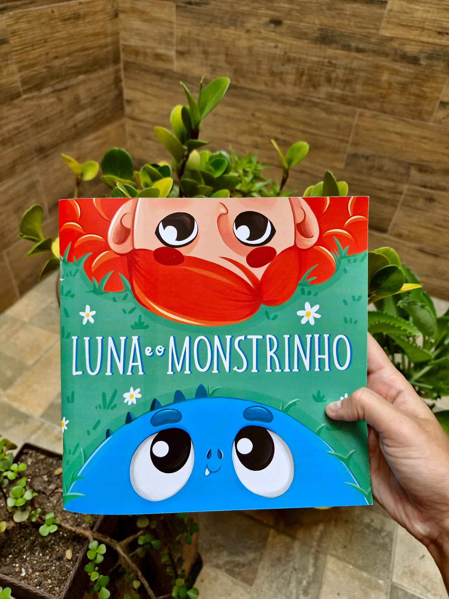 Luna e o Monstrinho — capa do livro infantil ilustrado sobre emoções na infância