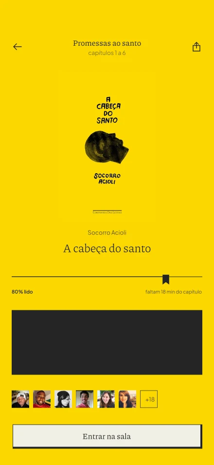 Tela do Tsumu: antessala da sala de A cabeça do santo, em amarelo