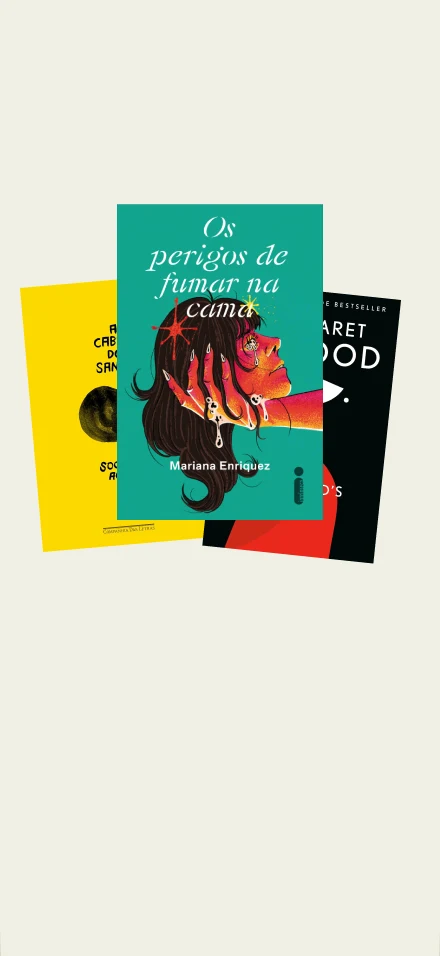 Tela do Tsumu: a home com os livros entrando na tela