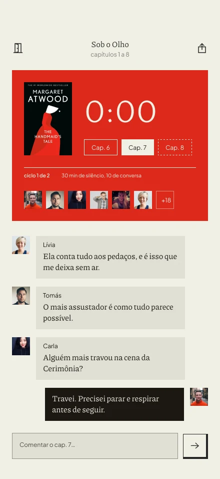 Tela do Tsumu: quebra do silêncio na sala de The Handmaid’s Tale
