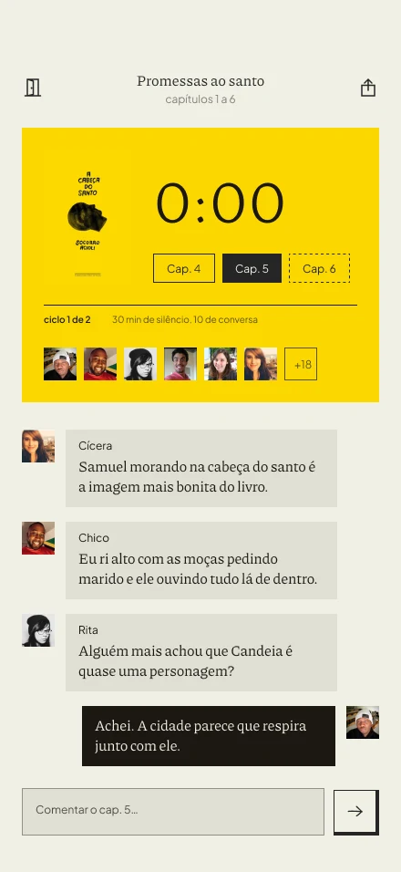 Tela do Tsumu: quebra do silêncio na sala de A cabeça do santo