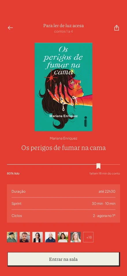 Tela do Tsumu: antessala com o cabeçalho da sessão e os participantes